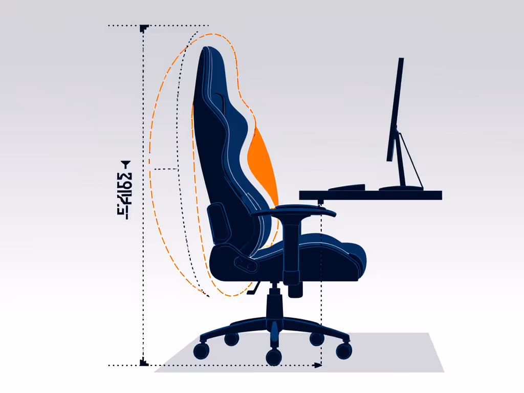 adhd_gaming_chair_recline_envelope_diagram_showing_clearance_zones